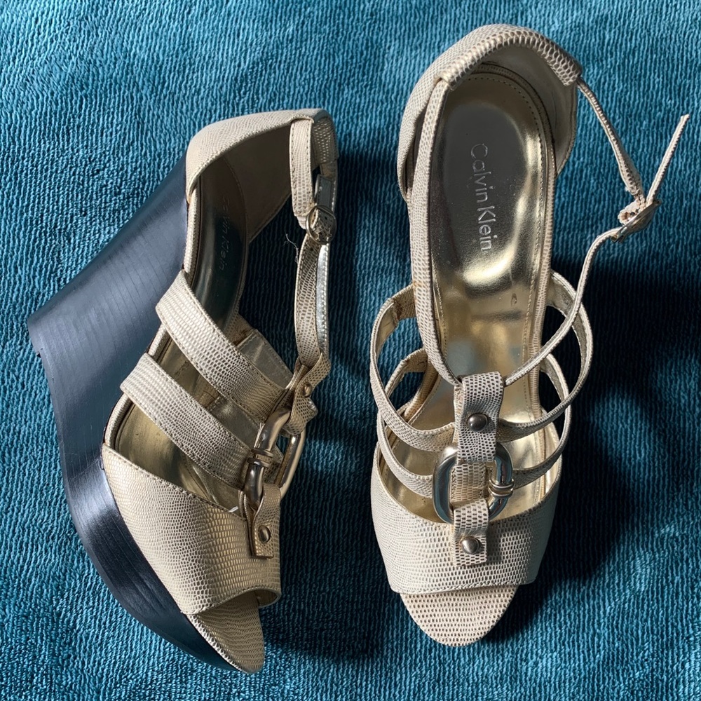 Calvin Klein Platform Wedge Sandals